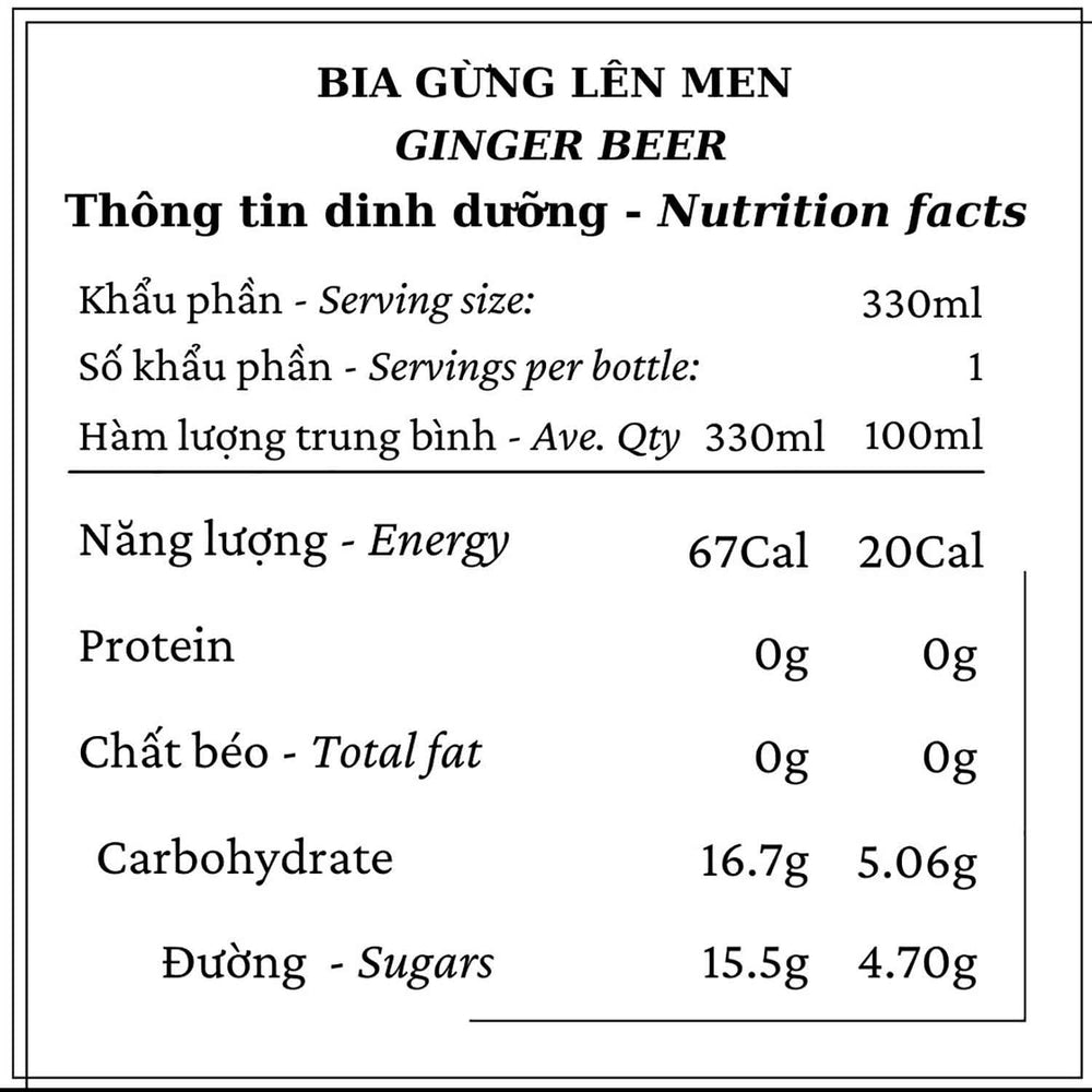 
                      
                        Bia Gừng Lên Men Tự Nhiên
                      
                    