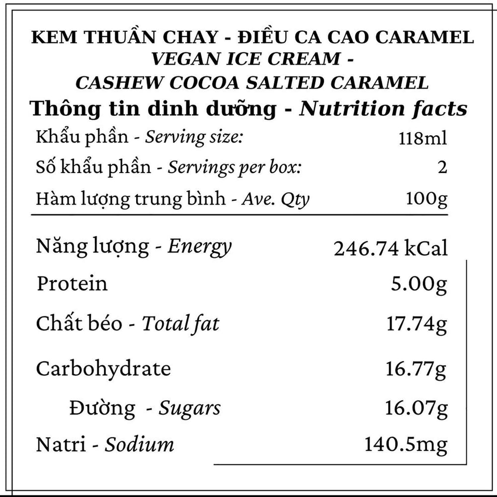 
                      
                        Vegan Ice Cream - Cashew Cacao Salted Caramel
                      
                    