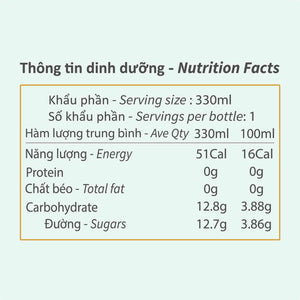 Daissy pineapple passionfruit kombucha nutrition facts per 100ml and per serving