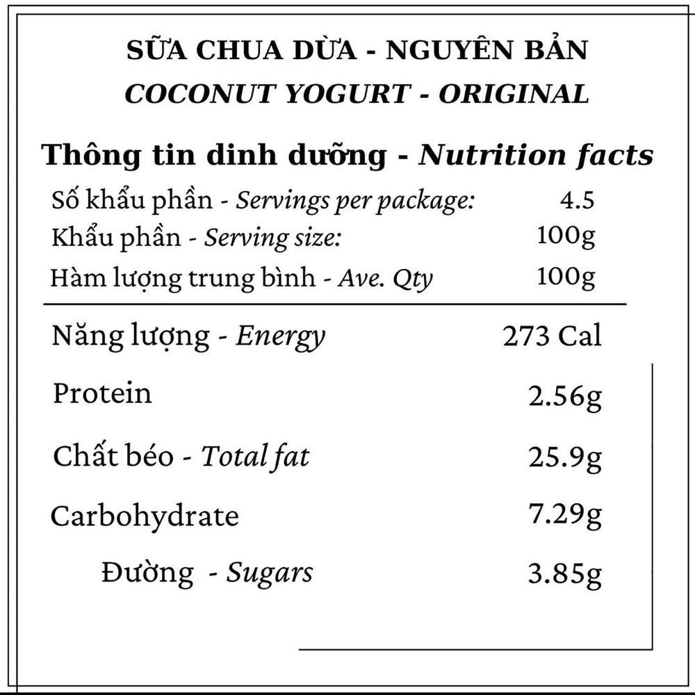 
                      
                        Sữa Chua Dừa Thuần Chay Không Đường Men Sống
                      
                    